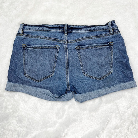 Loft Cuffed Denim Mid-Rise Shorts Regular Wash Women’s Sz 2 - Picture 2 of 6